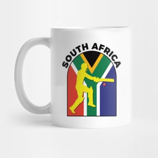 South Africa Cricket Batsman South Africa Flag Mug